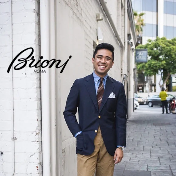 【Brioni】 NAVY-BLUE typewriter SUIT br-m-auparlamento21-574-456-s-